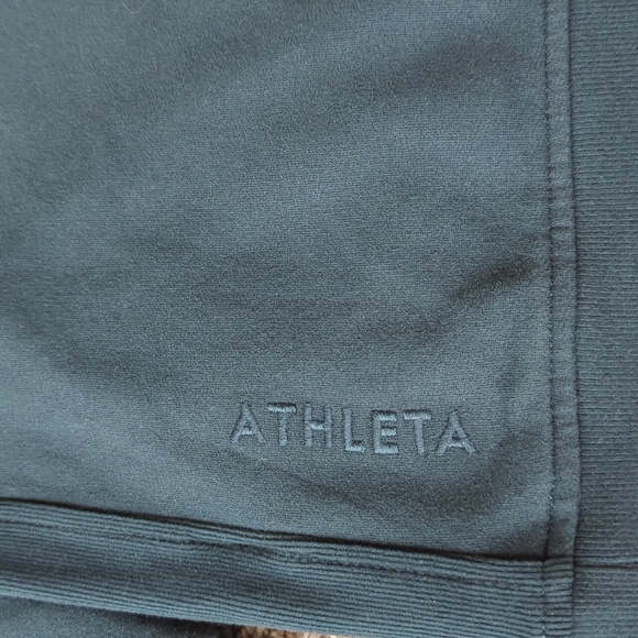 Athleta Forever Fleece 1/4 Zip Sweatshirt - Cypress Green S - Picture 4 of 5